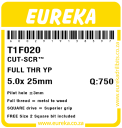 T1F020 - Cut Screw -T1F020_Label_T